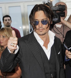 Johnny Depp sul Red carpet di Public Enemies