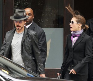 Robert Downey e signora a New York