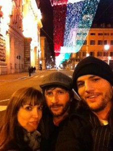 Vacanze romane per Ashton Kutcher